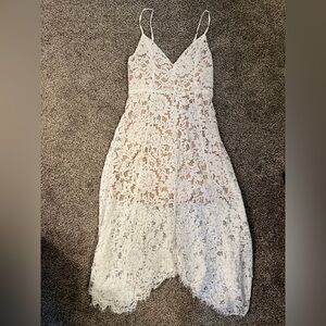 Elegant White Lace Dress